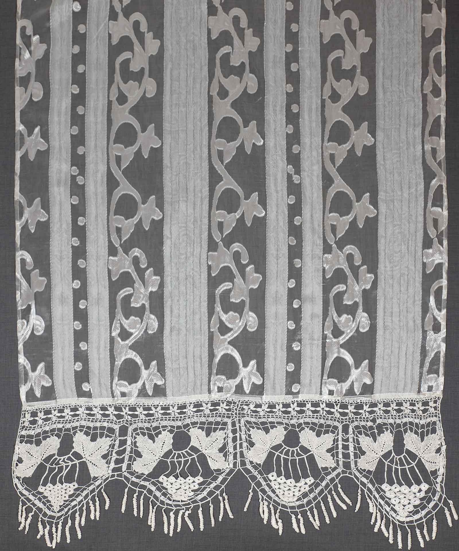 κουρτίνα 014 (270cm x 320cm) λευκό με τιράντα