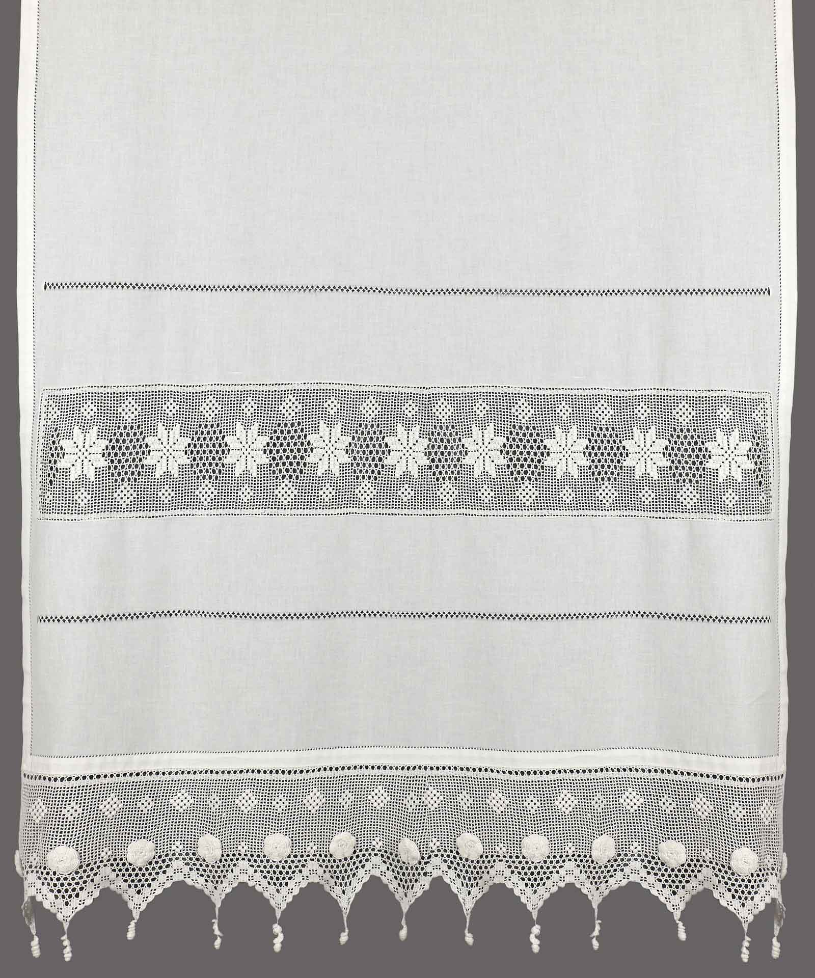 κουρτίνα 018 (140cm x 260cm) λευκό με τούνελ