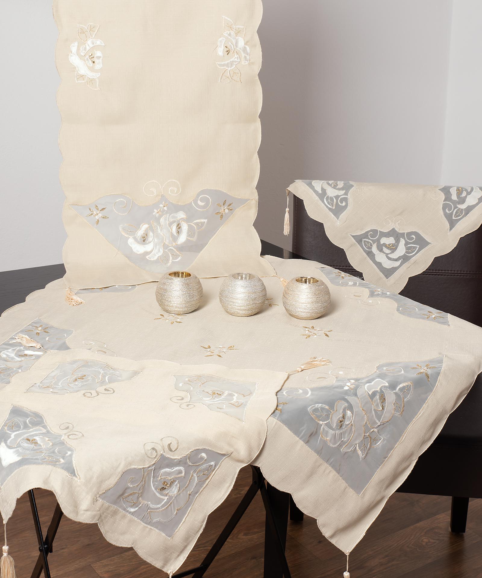 Σετ 7 τεμαχίων (90cm x 90cm 40cm x 110cm 2x60cm x 60cm 2x 40cm x 40cm 140cm x 140cm) 05 μπεζ