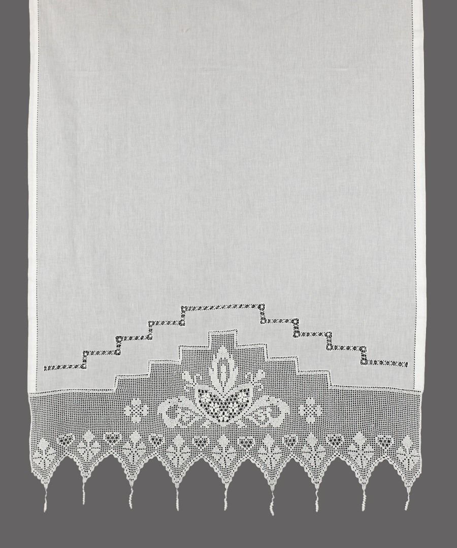 κουρτίνα 075 (90cm x 130cm) λευκό με τούνελ