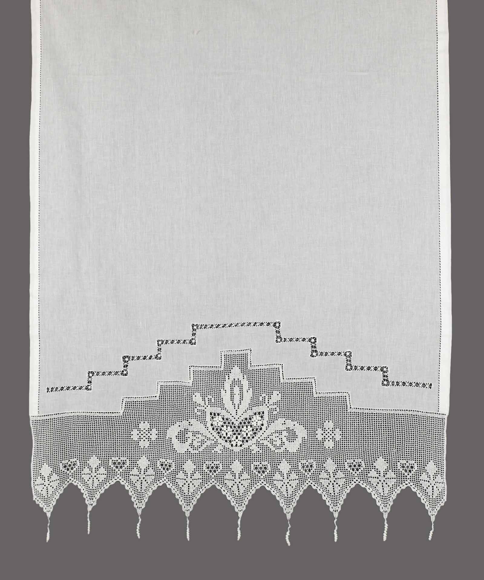 κουρτίνα 075 (140cm x 260cm) λευκό με τούνελ