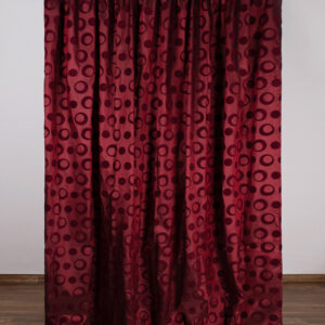 Κουρτίνα 082 (300cm x 275cm) με τρέσα μπορντώ
