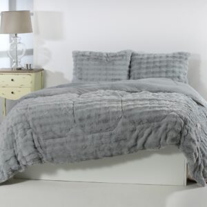 Κουβερτοπάπλωμα burble (220cm x 240cm +2 x 50cm x 70cm) γκρί