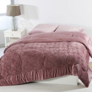 Κουβερτοπάπλωμα pv plush (240cm x 260cm) rust red
