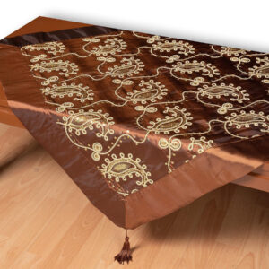 Σατέν τραπεζοκαρέ 1028 (130cm x 130cm) καφέ