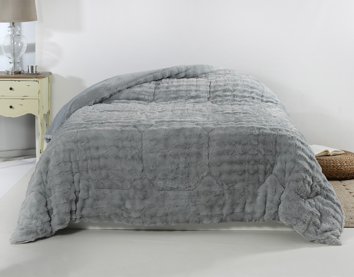 Κουβερτοπάπλωμα burble (240cm x 260cm) γκρί