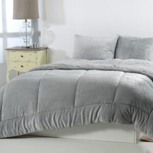 Κουβερτοπάπλωμα solid (240cm x 260cm) silver grey
