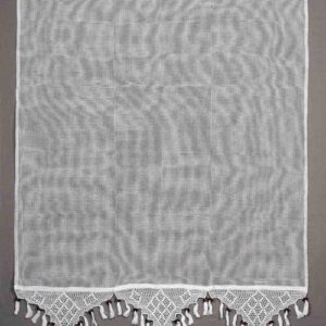 κουρτίνα 2003/1 (130cm x 240cm) λευκή με τιράντα
