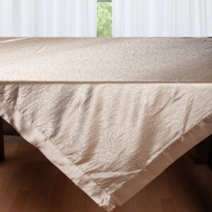 Σατέν τραπεζομάντηλο 2009 λουλούδι (160cm x 220cm) μπέζ