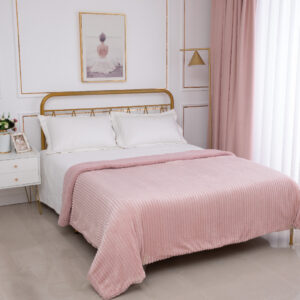 Κουβέρτα με sherpa kotle (220cm x 240cm) old rose