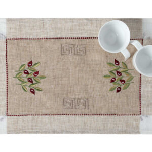 Ντουζίνες (12 τεμάχια) σουπλά 2625 (35cm x 45cm) κόκκινη ελιά