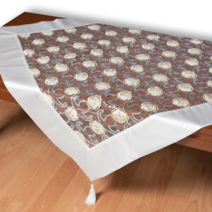 Τούλινο τραπεζοκαρέ 264-17 (130cm x 130cm) λευκό