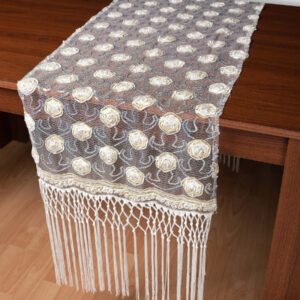 Τούλινη καρέ τραβέρσα 264-17 (50cm x 200cm) λευκό
