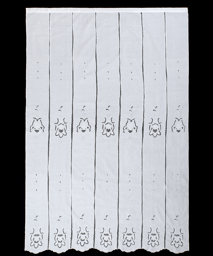 κουρτίνα 329 (160cm x 270cm) λευκή με τούνελ