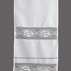 κουρτίνα 343 (90cm x 130cm) λευκό με τούνελ