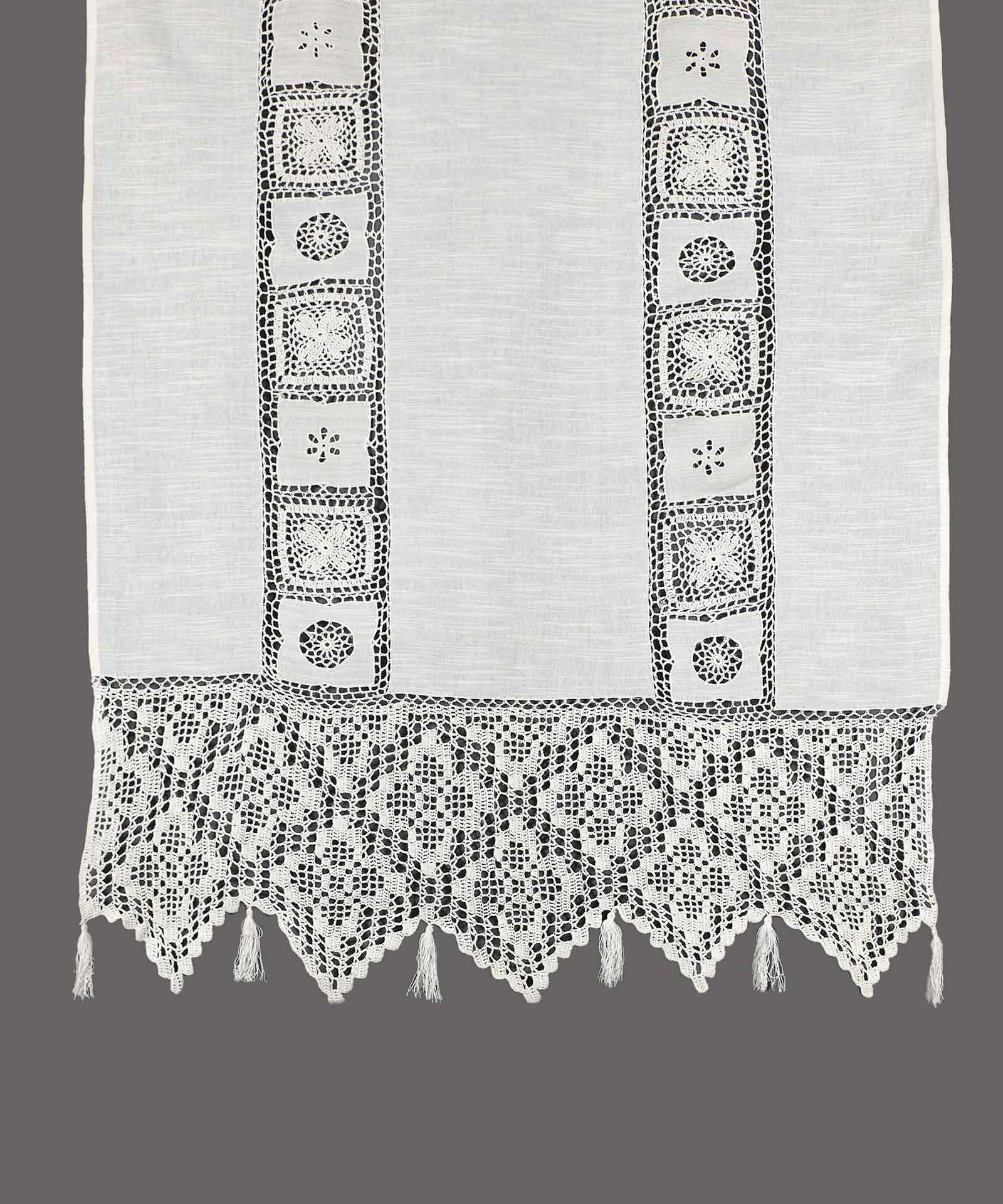 κουρτίνα 426 (200cm x 270cm) λευκό με τιράντες