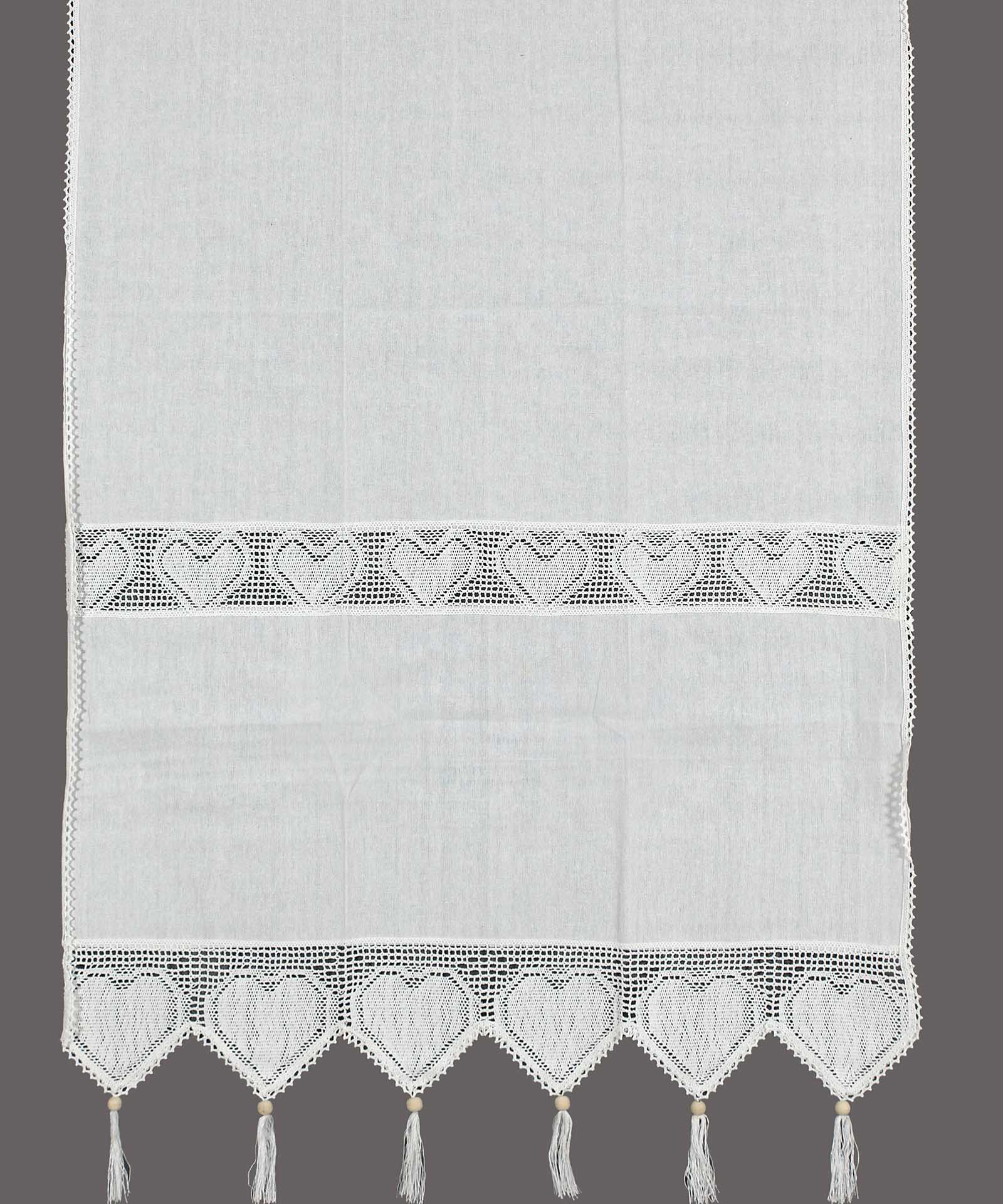 κουρτίνα 432 (90cm x 130cm) λευκή με τούνελ
