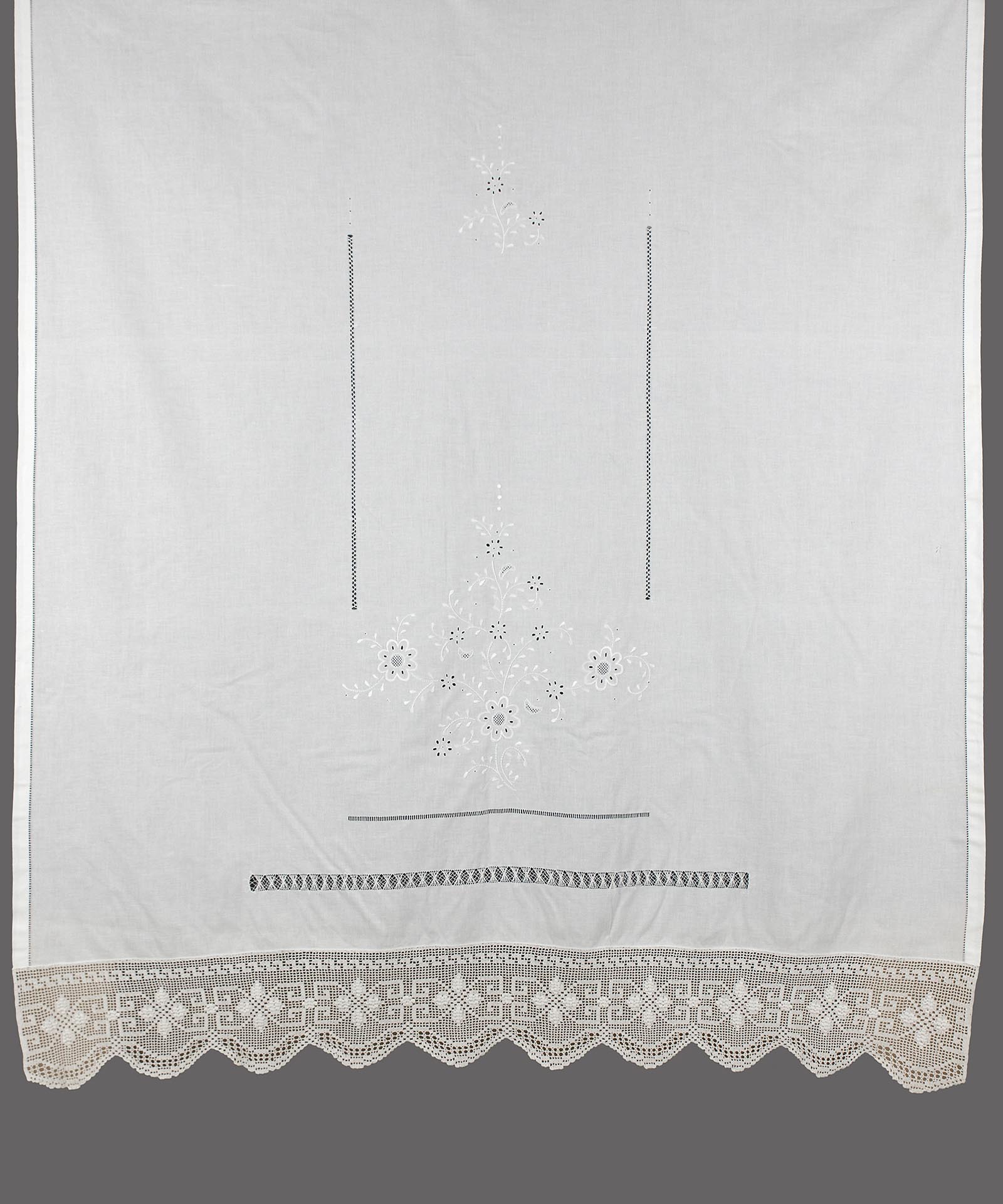 κουρτίνα 4878A (160cm x 160cm) λευκό με τούνελ