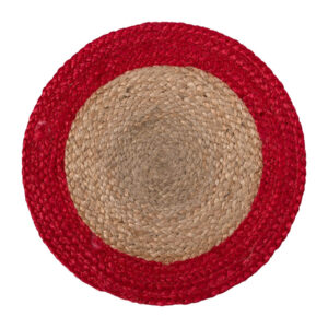 Σουπλά γιούτα (38cm) natural/red