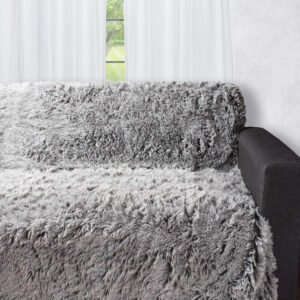 Διακοσμητικό μαλλιαρό ριχτάρι 5336 (145cm x 195cm) δίχρωμο/μαύρη βάση