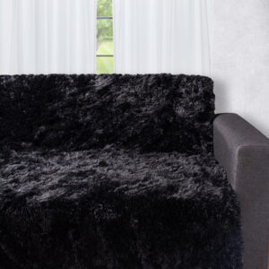 Διακοσμητικό μαλλιαρό ριχτάρι 5336 (145cm x 195cm) μαύρο