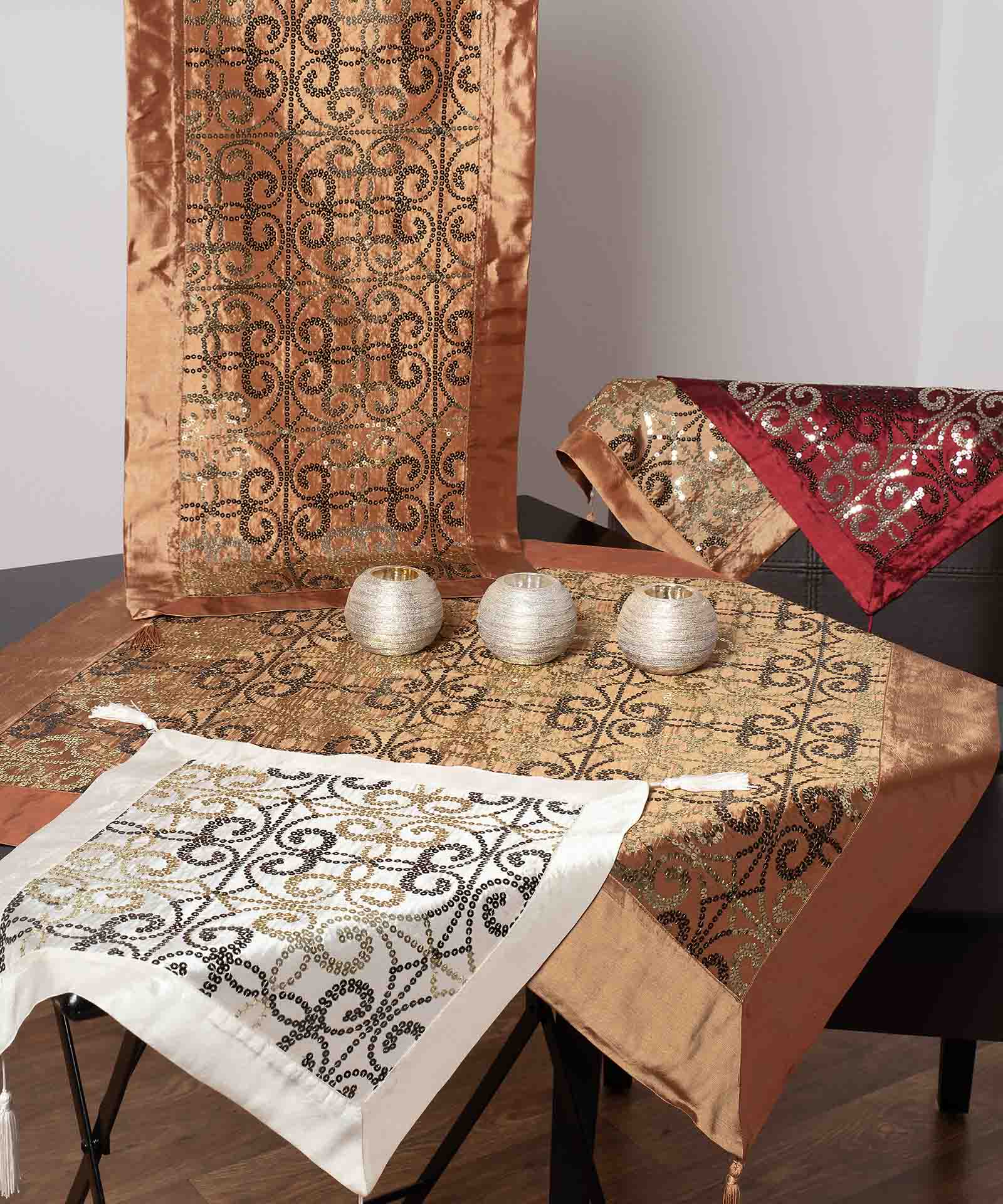 Σετ 7 τεμαχίων ( (90cm x 90cm 40cm x 110cm 2x60cm x 60cm 2x 40cm x 40cm 140cm x 140cm) 6309 λευκό