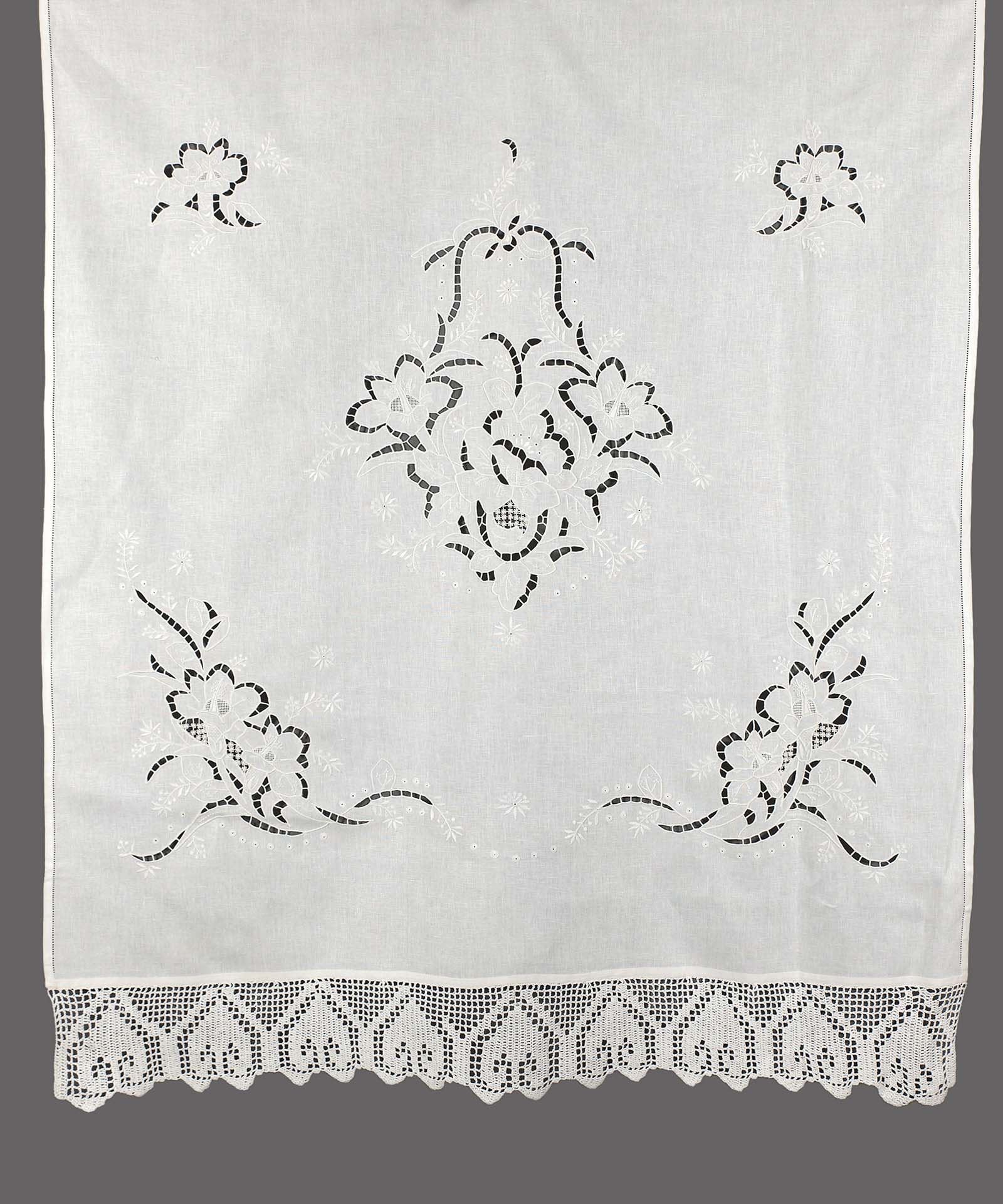 κουρτίνα 662 (120cm x 250cm) λευκό με τούνελ