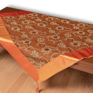 Τούλινο τραπεζοκαρέ 7180 (130cm x 130cm) πορτοκαλί