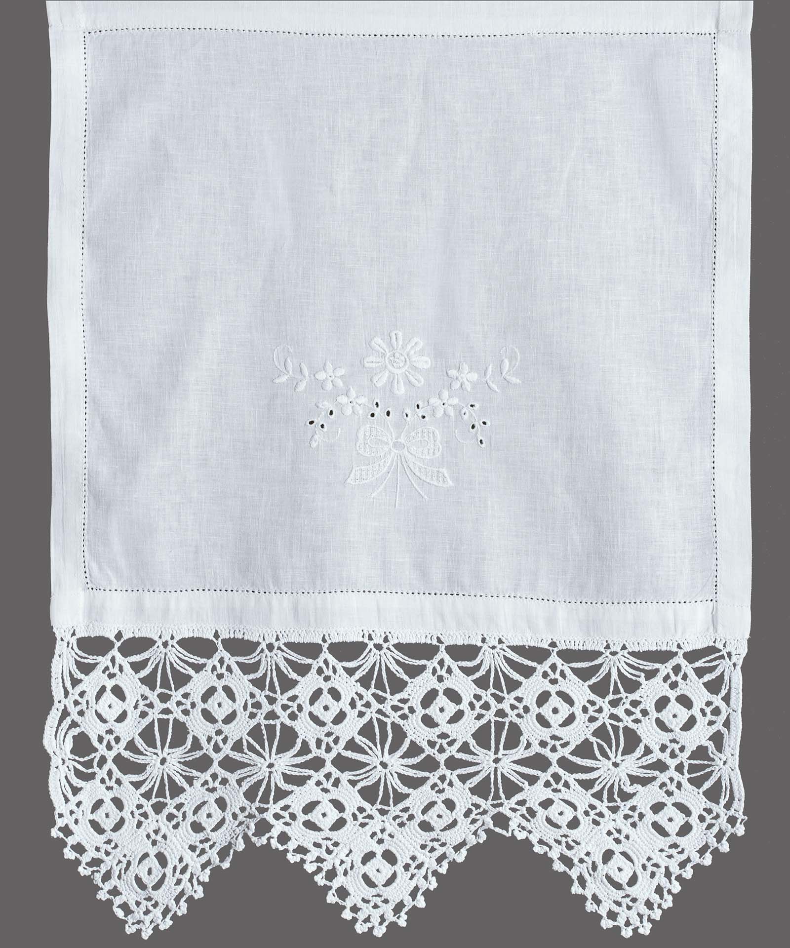 κουρτίνα 6748 (70cm x 120cm) λευκό με τούνελ
