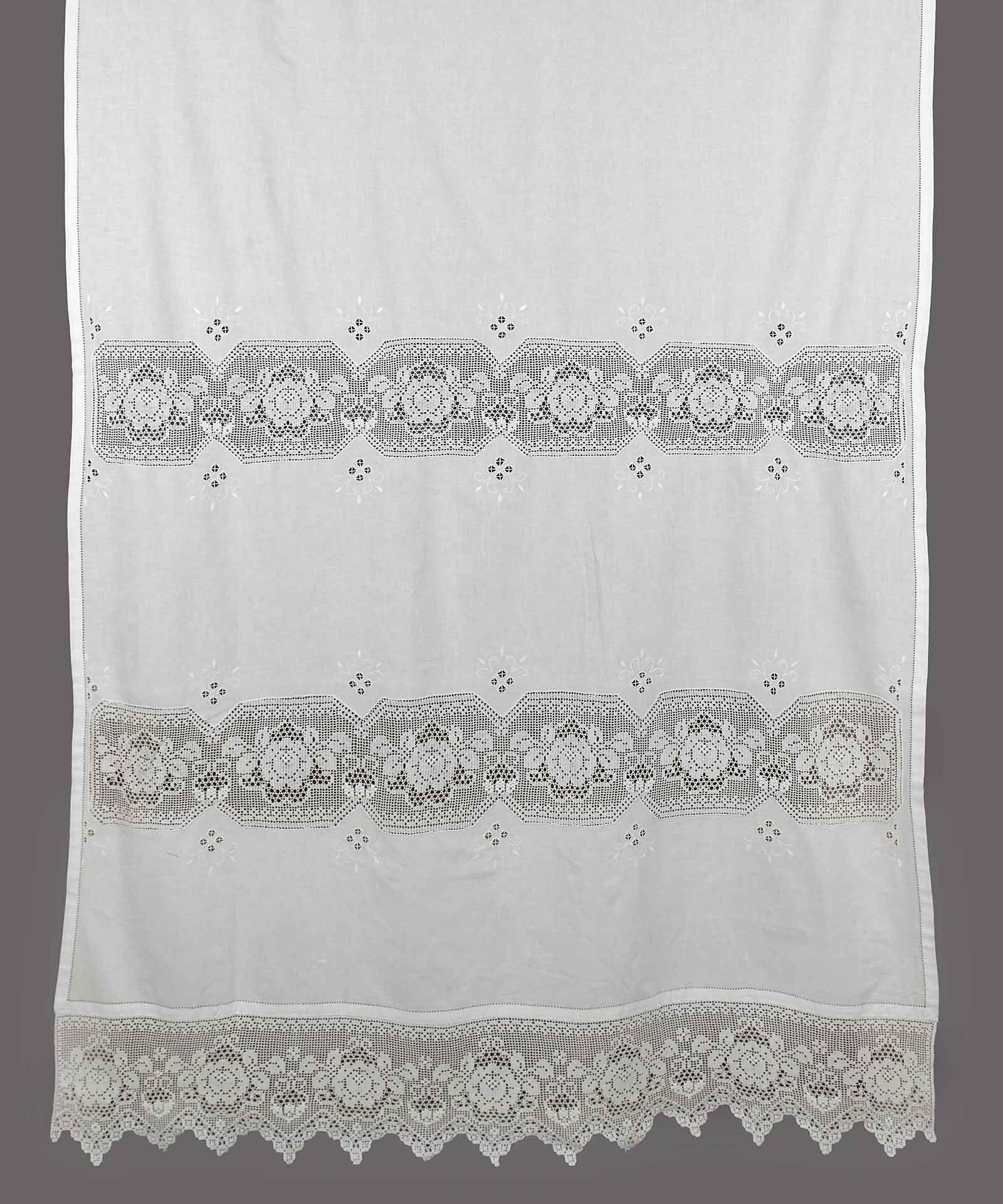 κουρτίνα 674 (40cm x 80cm) λευκό με τούνελ