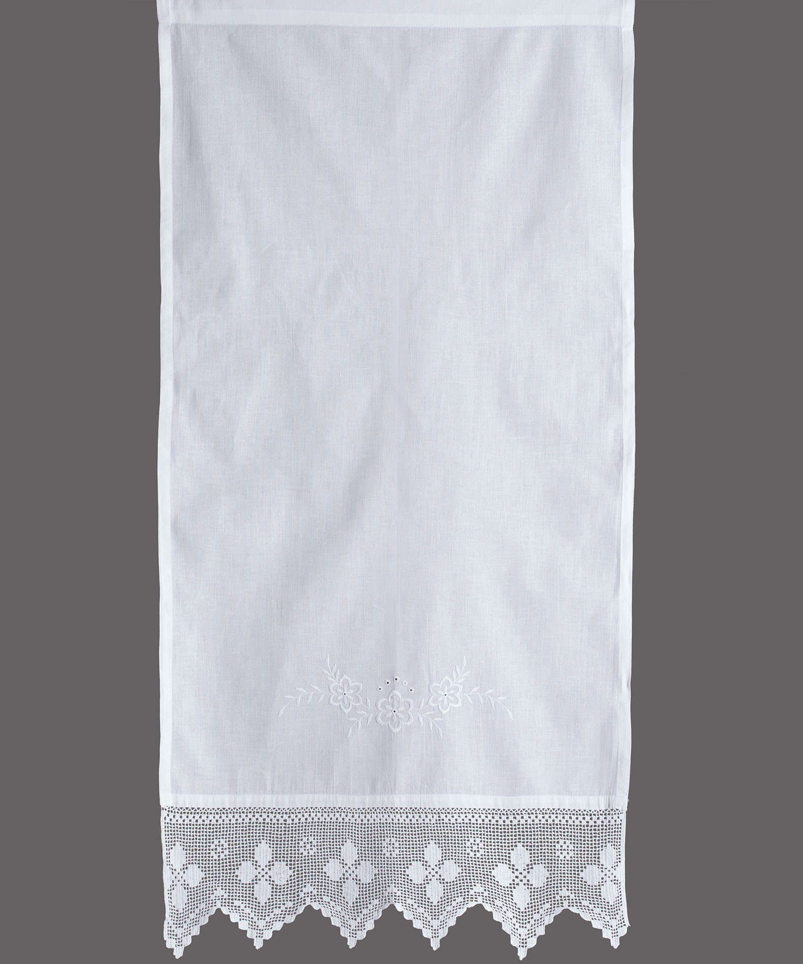 κουρτίνα 6752 (200cm x 50cm) λευκό με τούνελ