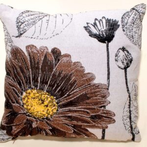 ΜΑΞΙΛΑΡΟΘΗΚΗ (45cm x 45cm) FLOWER BROWN