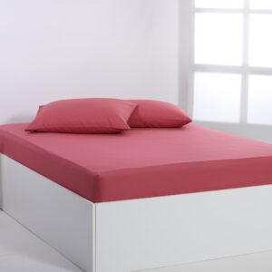 Βαμβακερό σεντόνι essentials (105cm x 200cm + 35cm) baroque rose
