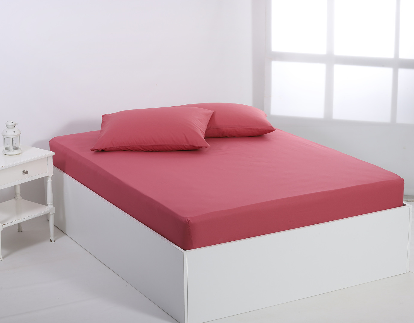 Βαμβακερό σεντόνι essentials (165cm x 200cm + 35cm) baroque rose