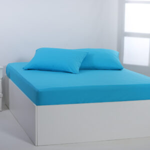 Βαμβακερό σεντόνι essentials (225cm x 267cm) river blue