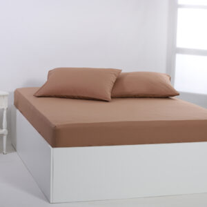Βαμβακερό σεντόνι essentials (165cm x 200cm + 35cm) praline