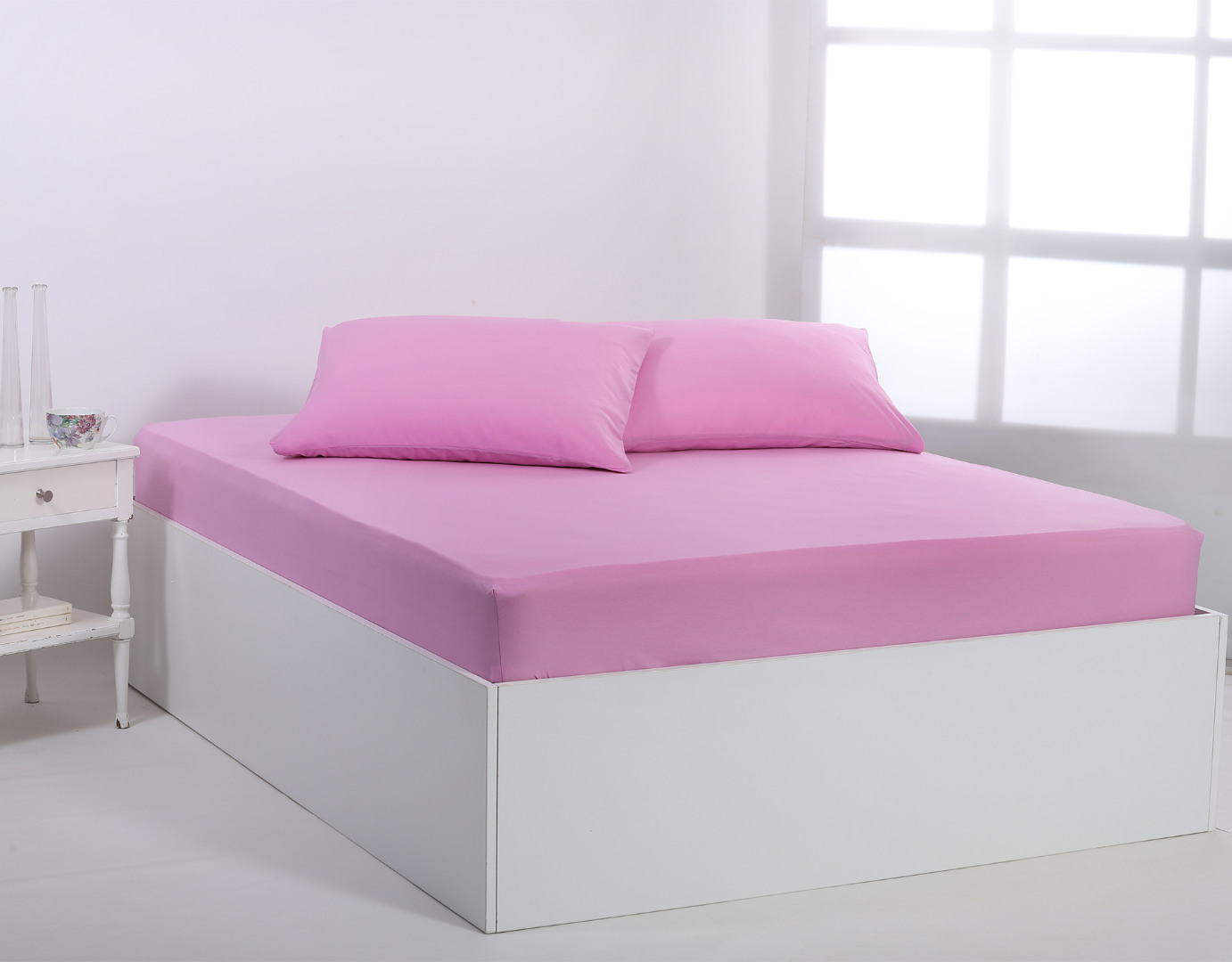 Βαμβακερό σεντόνι essentials (105cm x 200cm + 35cm) pastel levander