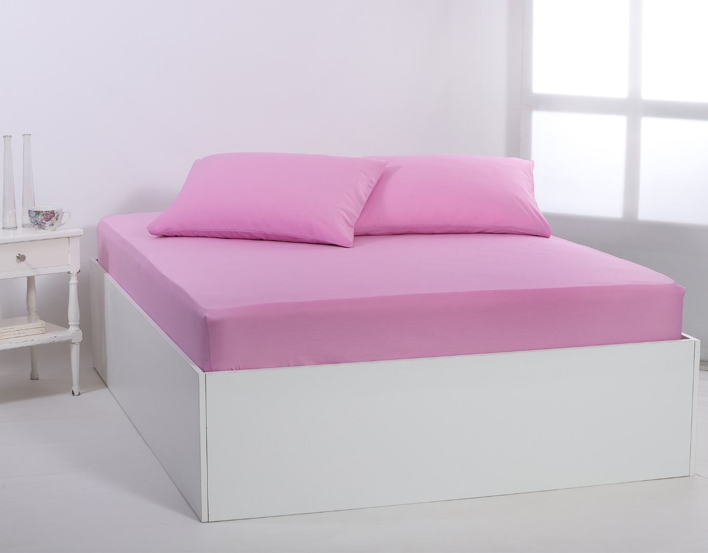 Βαμβακερό σεντόνι essentials (245cm x 267cm) pastel levander