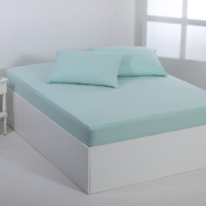 Βαμβακερό σεντόνι essentials (105cm x 200cm + 35cm) misty jade