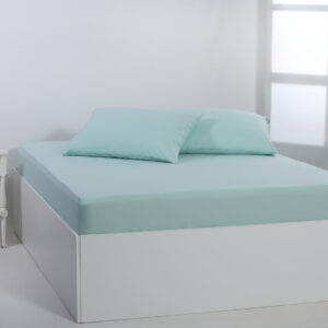 Βαμβακερό σεντόνι essentials (125cm x 200cm + 35cm) misty jade