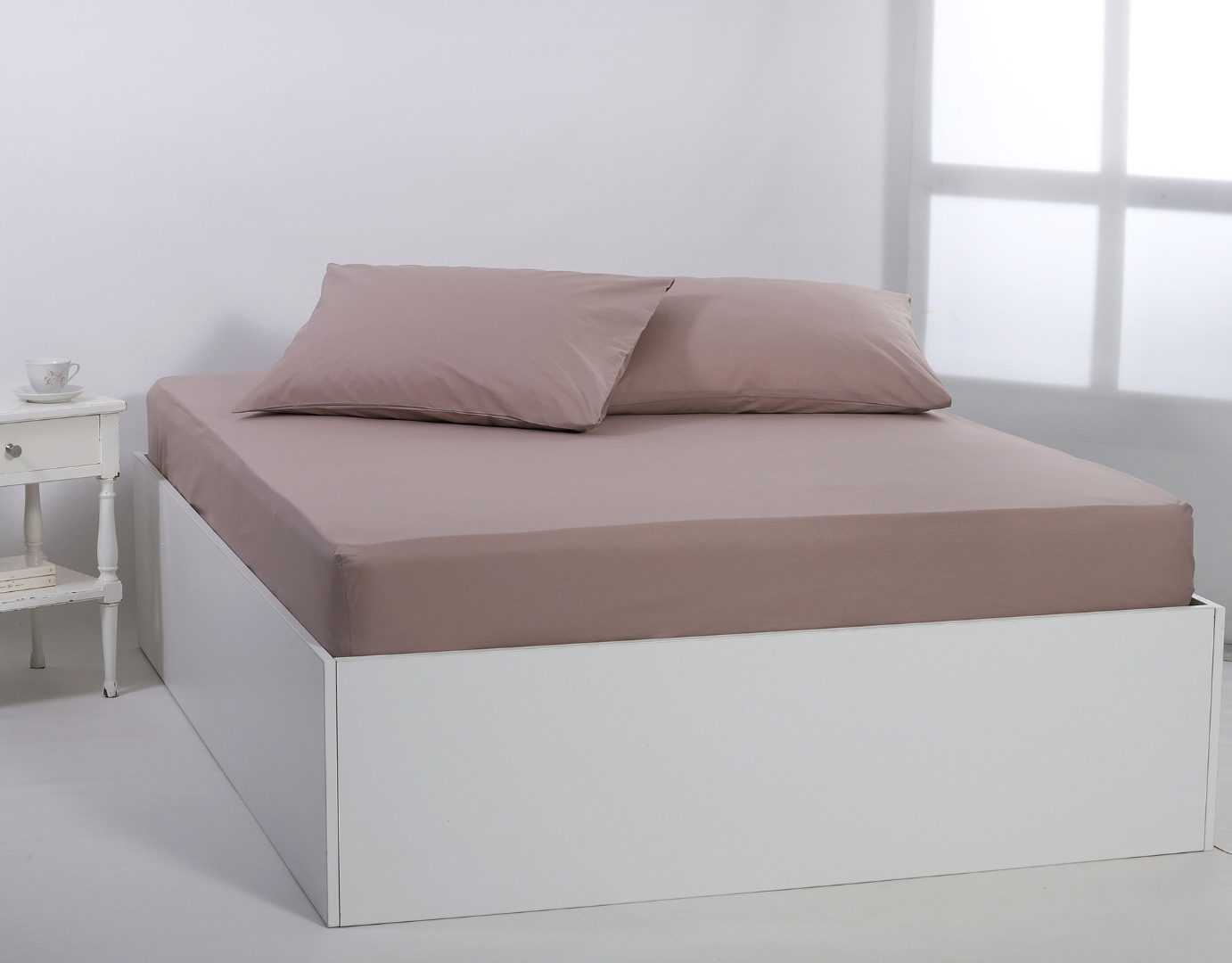 Βαμβακερό σεντόνι essentials (245cm x 267cm) mashroom