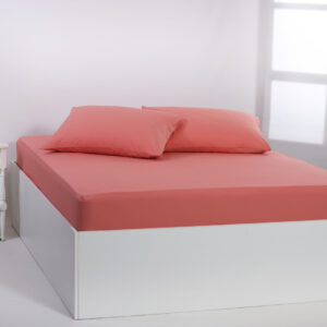 Βαμβακερό σεντόνι essentials (225cm x 267cm) coral almond