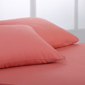 Βαμβακερό σετ μαξιλαροθήκες essentials (52cm x 72cm ) coral almond