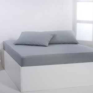 Βαμβακερό σεντόνι essentials (165cm x 200cm + 35cm) quarry