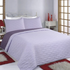 ΚΟΥΒΕΡΛΙ σετ (220cm x 240cm + 2 x 50cm x 70cm) RUBY lila/purple