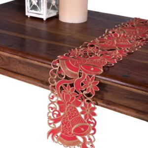 χριστουγεννιάτικη τραβέρσα (20cm x 150cm) rxh500056 κόκκινο