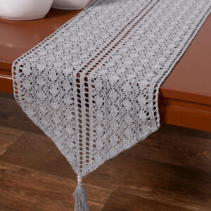Πλεκτή τραβέρσα c210 (32cm x 160cm) γκρί