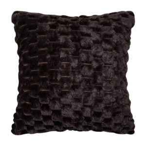 Γούνινη διακοσμητική μαξιλαροθήκη mink (65cm x 65cm) καφέ