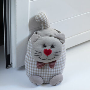 Doorstop γάτα (20cm x 25cm) μπέζ