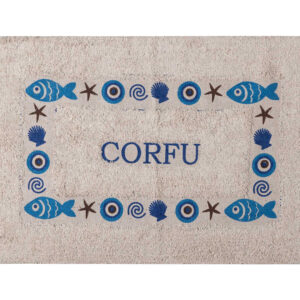 Πατάκι μάτι CORFU (50cm x 80cm) μπλέ